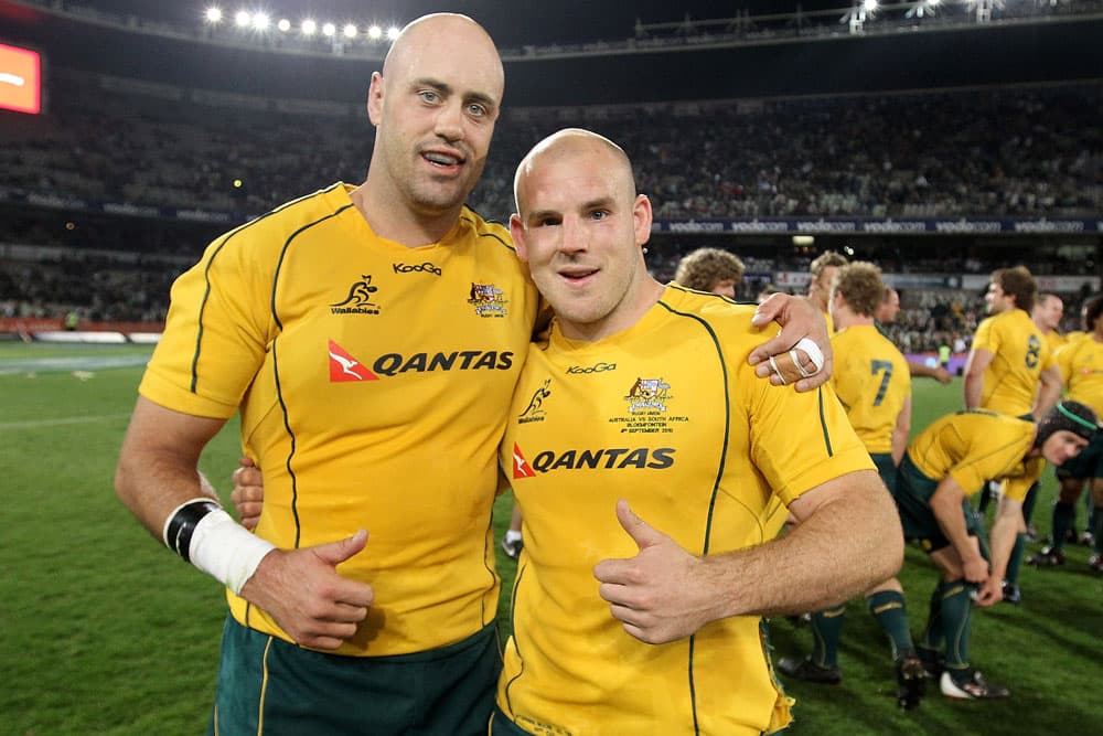 Classic Wallaby Stephen Moore and Nathan Sharpe