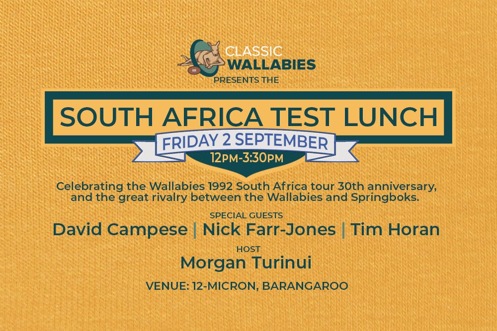 Classic Wallabies South Africa Lunch